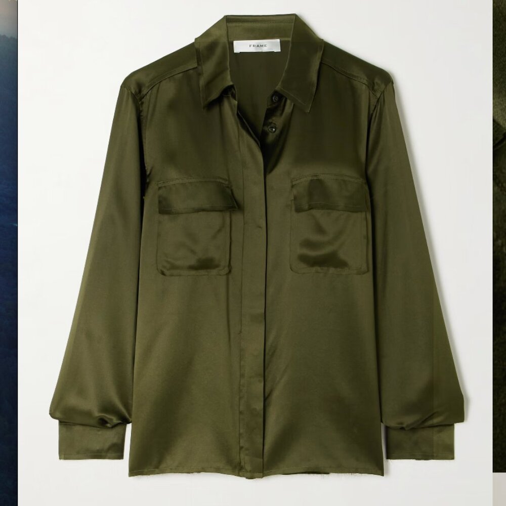 NWT Silk Frame shirt - size S (orig $448)